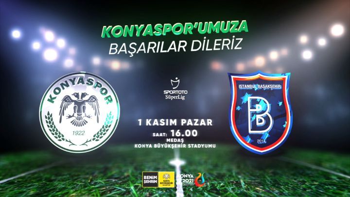 #AnadoluKartalı Konyaspor'umuza Medipol Başakşehir ile oynayacağı Süper Lig karş...